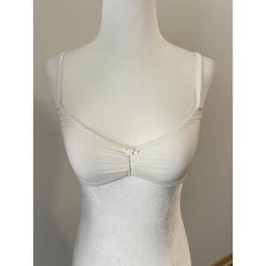 Skims Fits Everybody Picot Skimpy White Lace Scoop Bralette Coquette Dainty NWOT